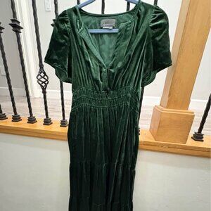Anthropologie The Somerset Velvet Maxi Dress Women’s size Small Petite $140